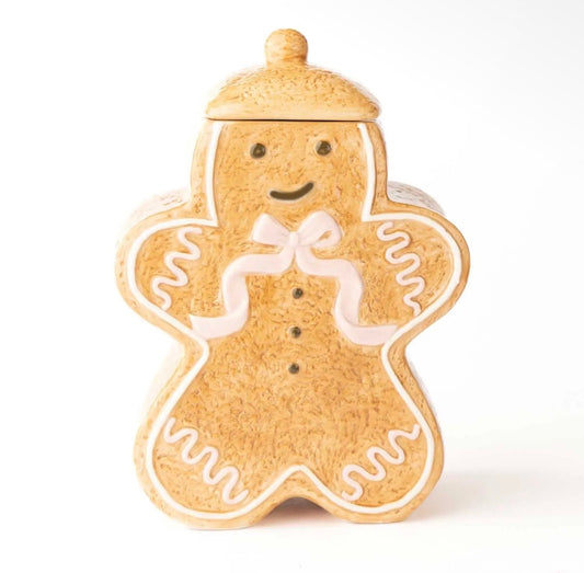 GINGERBREAD MAN CERAMIC COOKIE JAR 11 INCH