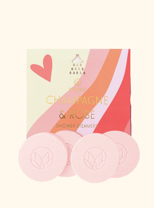 Musee Champagne & Rose Shower Steamers (Set of 4)